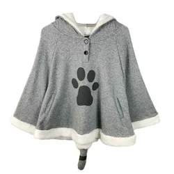 Animal Cat Teacher Cosplay Cute grey cat cloak Costume Carnival Party halloween Cloak pajamas