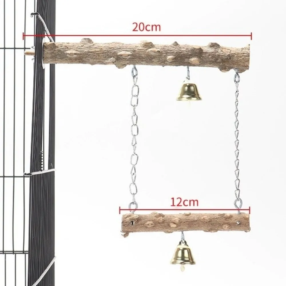 New Wood Parrot Suspension Bridge Toys Durable Claw Grinding Pole Standing Bracket Rod Bird Toys Birdcage Accessories view 6