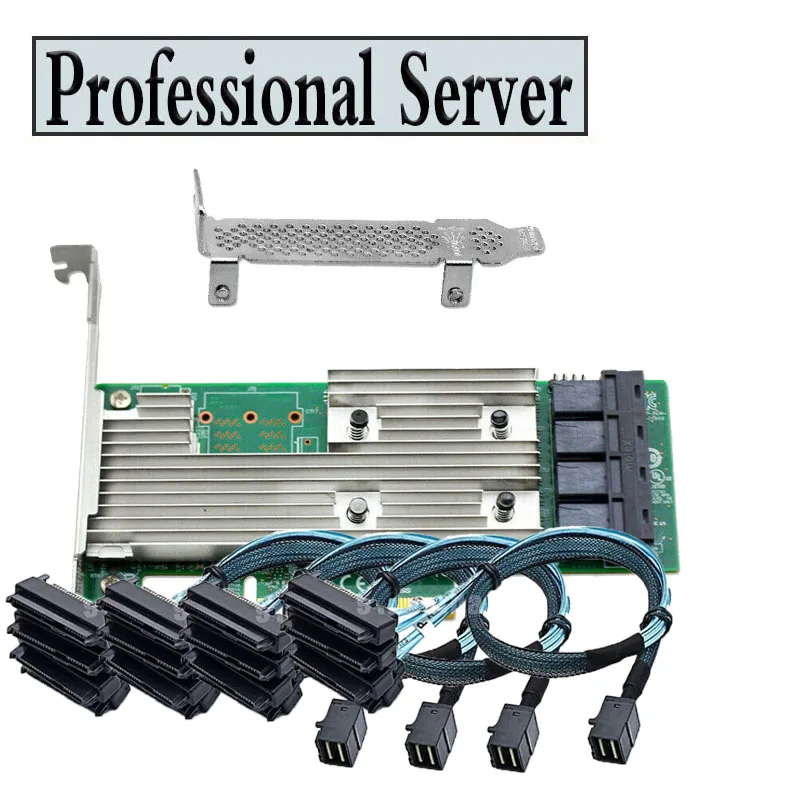 LSI-Cartão de controlador lógico, 05-25703-00, 9305-16i, 16 portas, SAS, 12 Gbps, PCI-e 3.0, 4pcs, SFF-8643-8482 Sas cabo