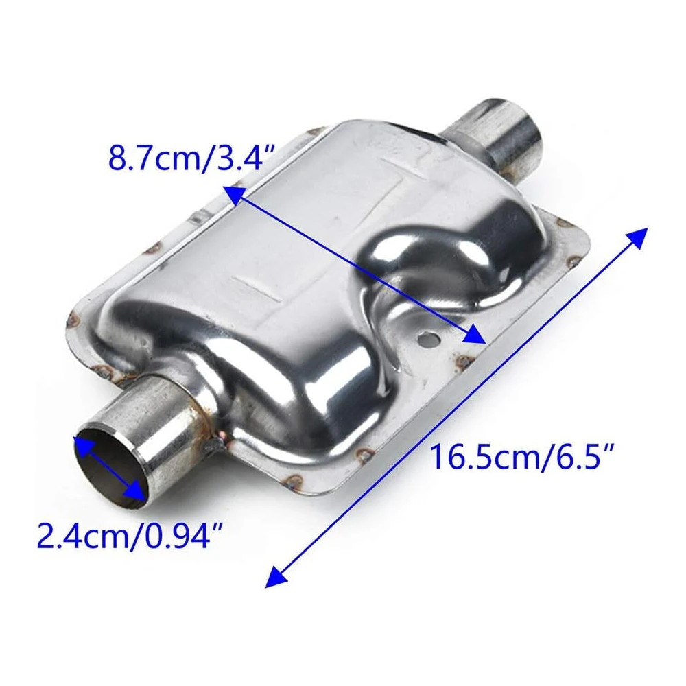 자동차 주차 배기 파이프, 에어 디젤 히터, 24mm 배기 소음기, 25mm 필터 실버 세트, Webasto Eberspacher 히터