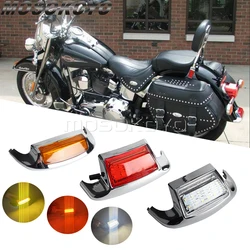 Motorcycle Rear & Front Fender Tip Light Lamp Edge LED Chrome Lights For Harley FLSTC FLSTN FLHR FLHT Heritage Softail Classic
