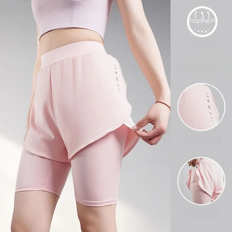 Sommer Damen Kompressions-Shorts Laufen Fitness Workout Gym Enge Athletische Schnelltrocknende Sport-Badminton-Shorts Kurze Hose – Detail 3