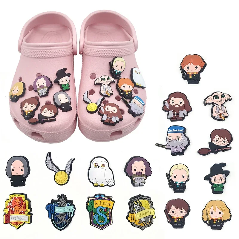 Vendita diretta Harryed Movie Anime Potters Charms fibbia per scarpe accessori per ciondoli per cartoni animati fai da te regali di compleanno di