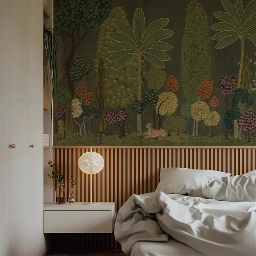 Custom Nordic Southeast Asia banana leaf tropical plants wallpaper living room decor background wall paper decoration Stickers