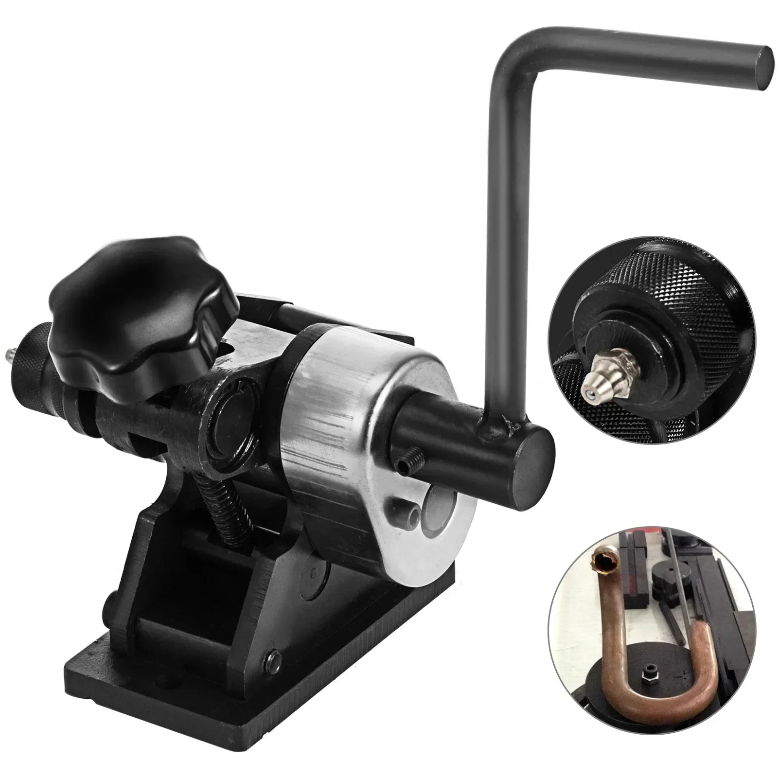 

Ring Roller Bender 3in Ring Size 1/4in Round Steel & 1"x3/16" Flat Steel Capacity Portable Hand Crank Ring Roller