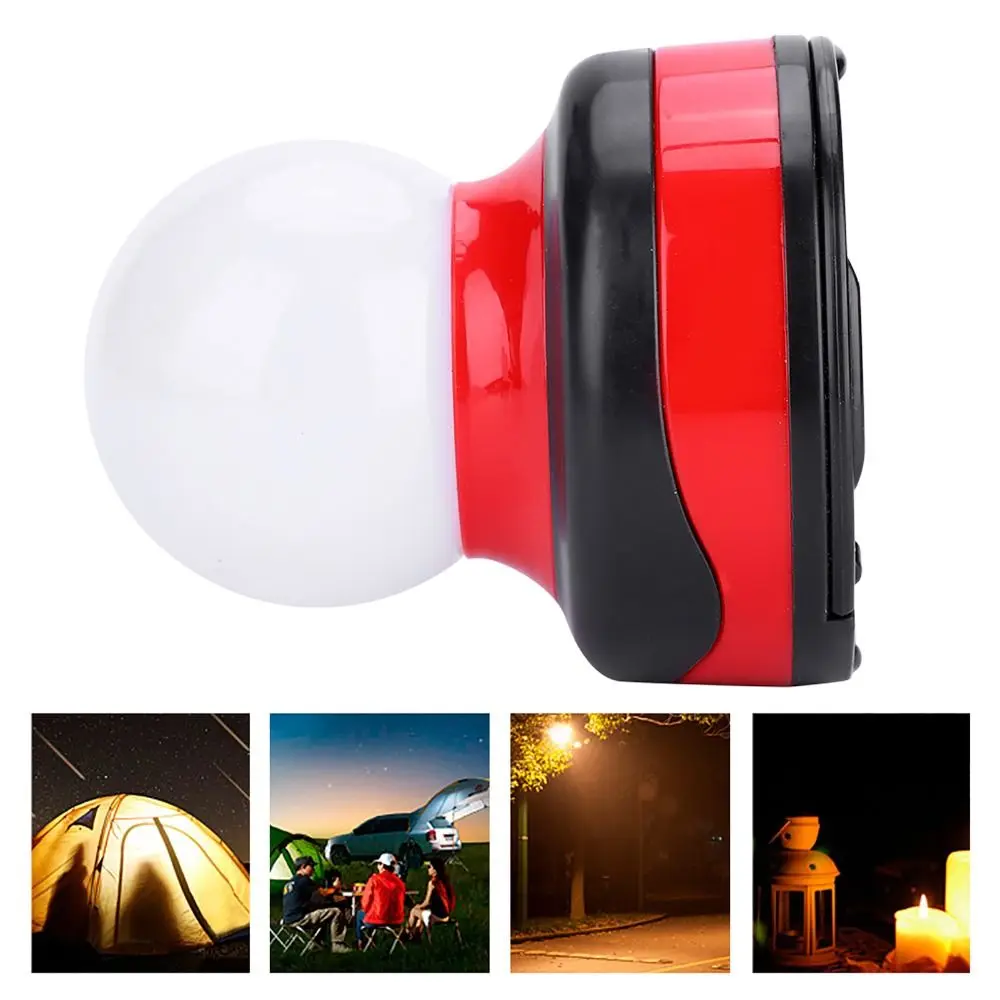 Durable Portable LED Flashlight Tent Light Mini Round Battery-Powered Camping Light LED Camping Lantern Outdoor Adventures