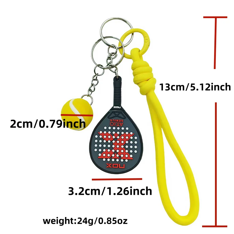 Nox Keychain, Tennis Racket Cute Combination, Sporty Individual Hanging Decor, Essential Accessory for Sports Enthusiasts
