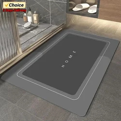 Super Absorbent Bathroom Mat Non-slip Toilet Non-slip Bathtub Mat Bathroom Entry Door Carpet Diatomite Protective Foot Mat Rugs