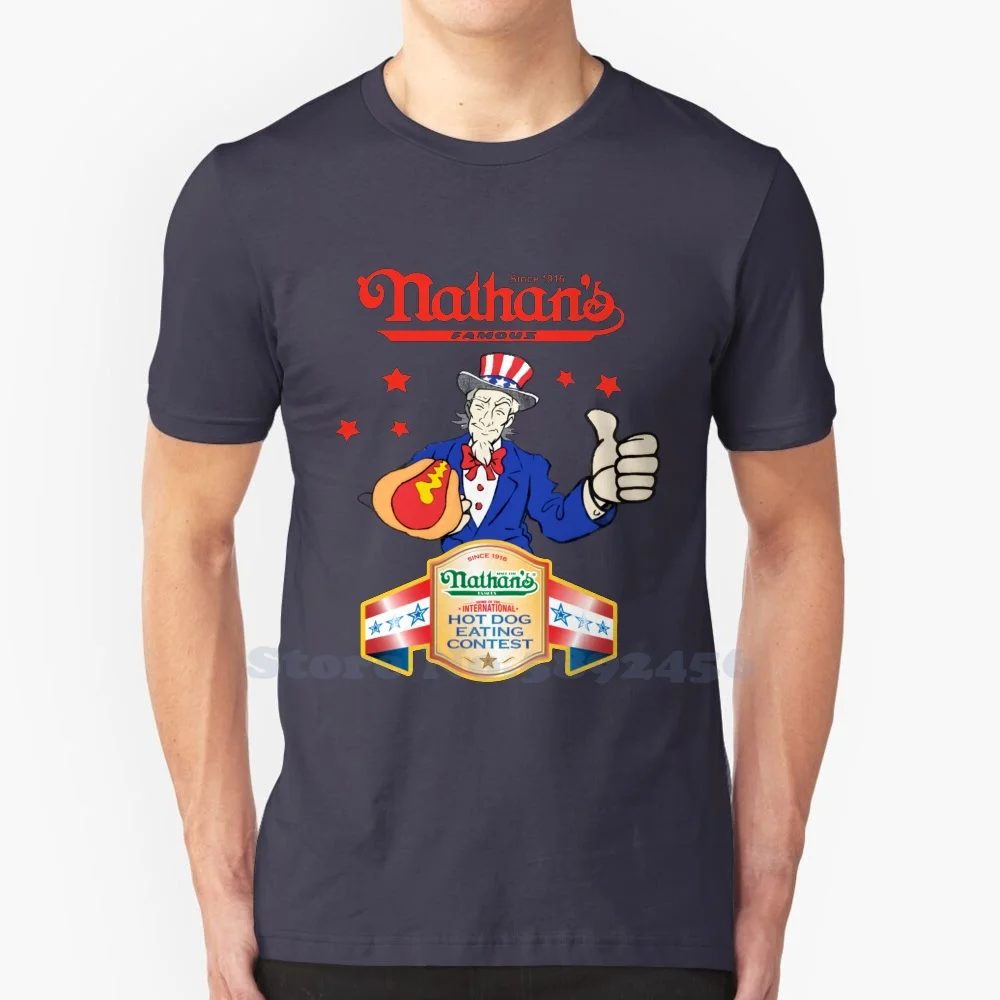 Joey Chestnut Nathans Hot Dog Eating Fourth Of July 2021 100% Pure Cotton T-Shirt Joey Chestnut Nathans Hot Dog Eating Fourth