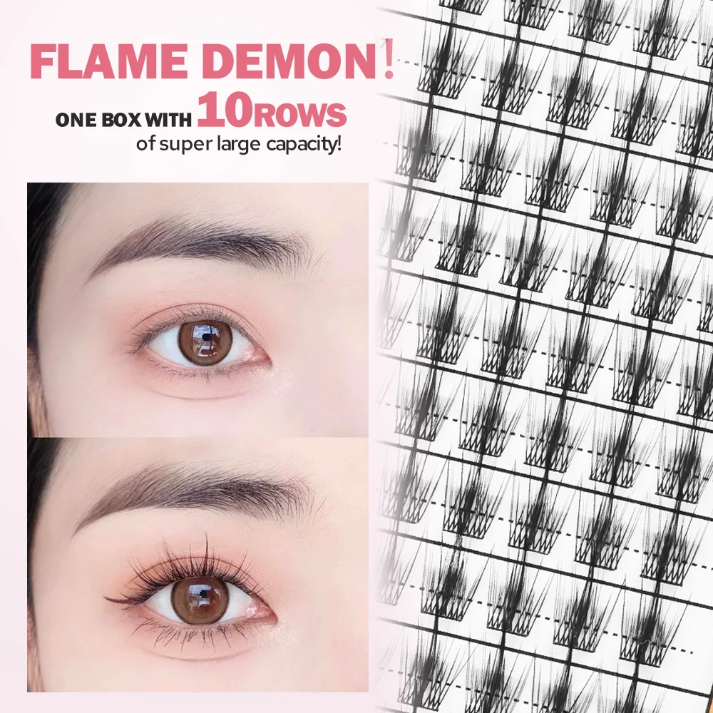 Extensiones de pestañas individuales segmentadas, pestañas postizas de fondo suave, herramientas de maquillaje diario, DIY, Natural