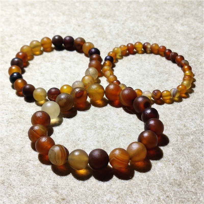 

Frosted Stone Matte Aged Bracelet Men's and Women's Fashion Cold Style Simple Bracelet Couple Jewelry