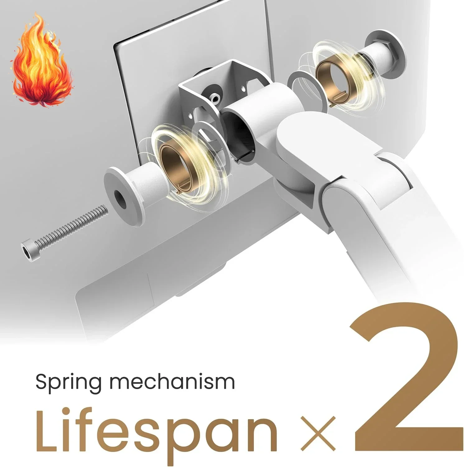 

Кронштейн для монитора BSH02 Ergo - газопружинная подставка для мониторов до 45 дюймов и 44 фунтов, усиленная конструкция, быстрая установка, без провисания.