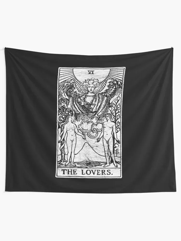 The Lovers Tarot Card - Major Arcana - fortune telling - occult Tapestry Anime Decor Living Room Decoration Tapestry