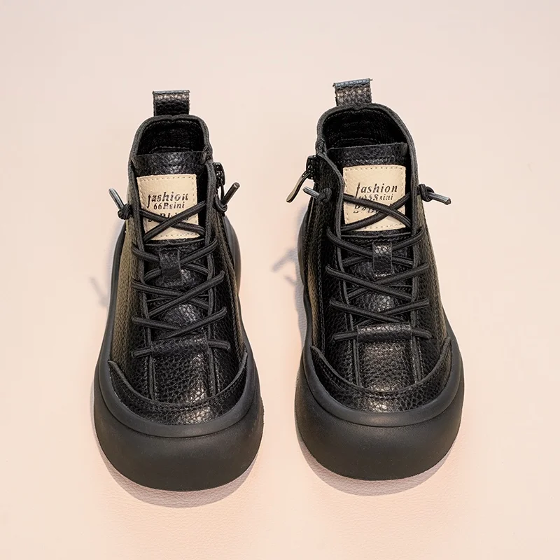 

Kids Fashion Boots Toes Capped Korean Style Children Ankle Boots Soft Bottom 2025 Autumn Winter Boys Girls Casual Boots Non-slip