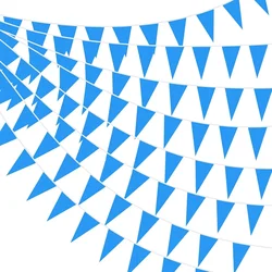 33 ft 20 Pcs Pennant Banner Flag String Hanging Triangle Bunting Flag for Party Celebration Holiday Wedding Decoration, (Blue)