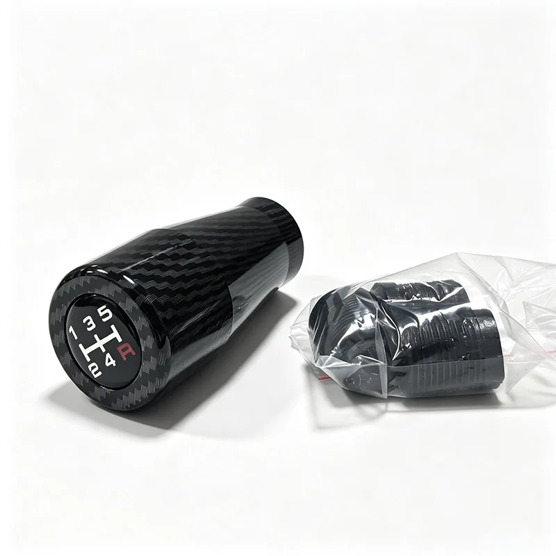 Universeller 5/6-Gang Schaltknauf aus Carbon-Schwarz für Rennwagen, Schalthebel-Kopf, Auto-Tuning-Zubehör – Detail 8