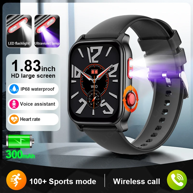 

LIGE Bluetooth Smartwatch 1.83Inch Display Watch Sleep Heart Rate Monitoring Smart Watch 100+Sports Mode Waterproof Smartwatches