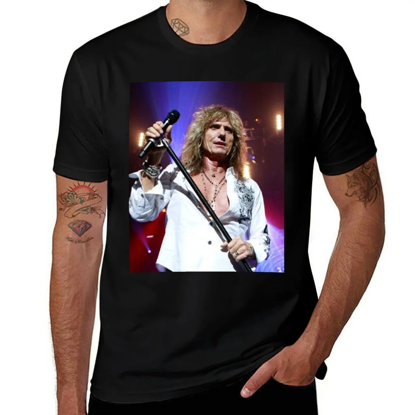 

David Coverdale T-Shirt blue lock croswit shirt man plus size tops clothes shirts graphic tee men
