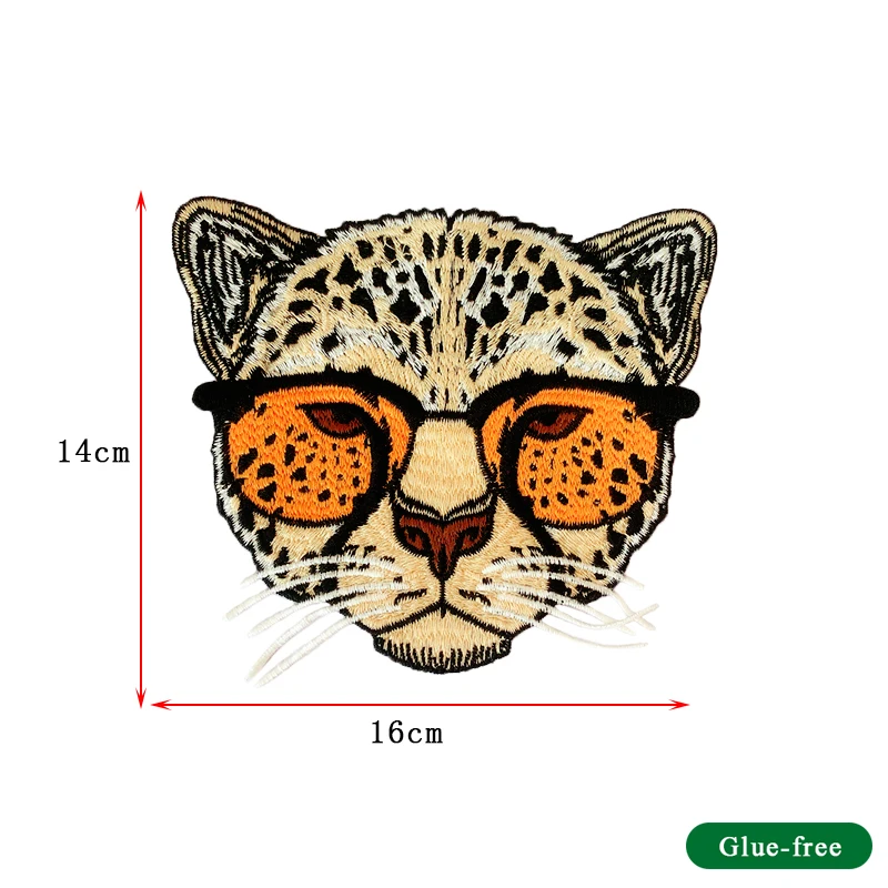 Tiger Embroidery Cloth Sticker, Leopard Patch, Back Patch, Cartoon Animal Badge, Sewing Supplies, Clothing Accessories