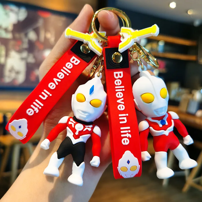 Anime cartoon animation Ultraman doll keychain pendant Diga exquisite simple key chain student gift creative kids gift