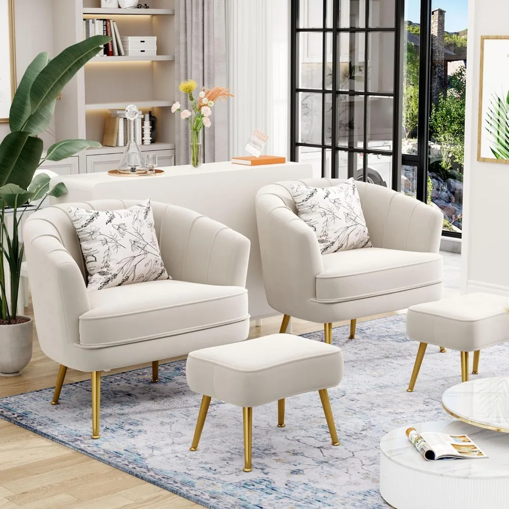 أريكة فردية منجدة مخملية حديثة مع مسند، كرسي نادي مريح لغرفة المعيشة #6