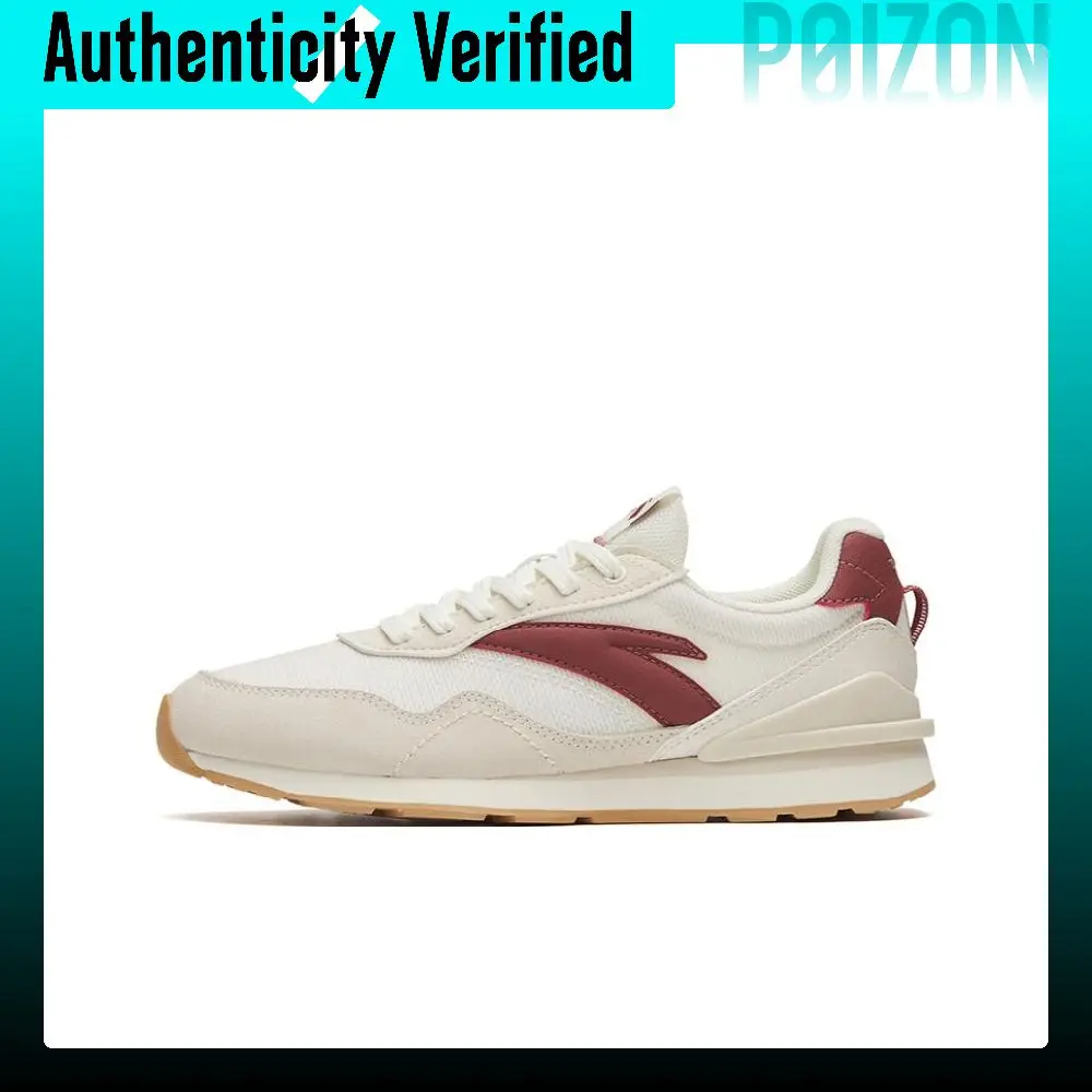 Anta Slip Resistant Abrasion Resistant Slip Resistant Abrasion Resistant Low top Casual Shoes Women's White Red 922328855-2