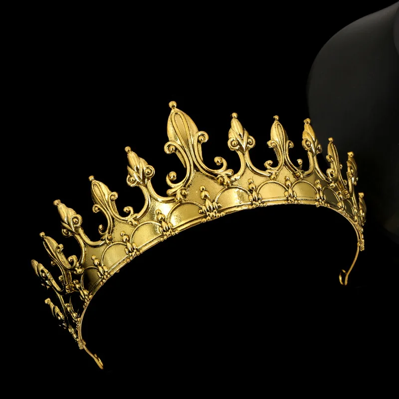 Big Tiaras Crowns Royal Silver King Crowns For Men Baroque Vintage Gold Women Queen prince Gothic Costume Hair Accessories