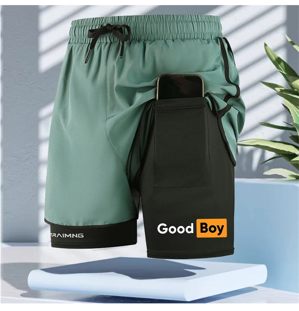 

Men Running Shorts Gym Sports 2 in 1 Camo Quick Dry Workout Training Gym Fitness Jogging Short Sweatpants Summer Men Sportswear