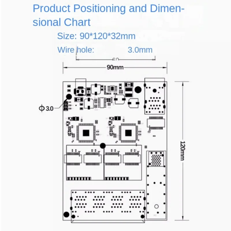 12-port full Gigabit switch module 8-port standard POE power supply Two SFP optical ports for smart street light poles