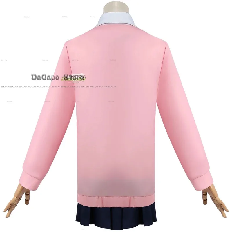 Momo Ayase Momo Dandadan Косплей Костюм Парик Девушки Школьная Форма Розовый Призрак Серьги Наряд Женский Ролевой Костюм Хэллоуина