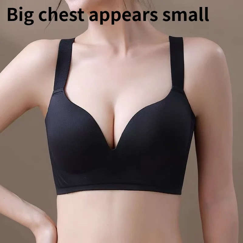 

Big Chest Revealing Small Chest Underwear for Women Weighing 200 Pounds, Adjustable Thin Bra, Gathered and Gathered Accessory