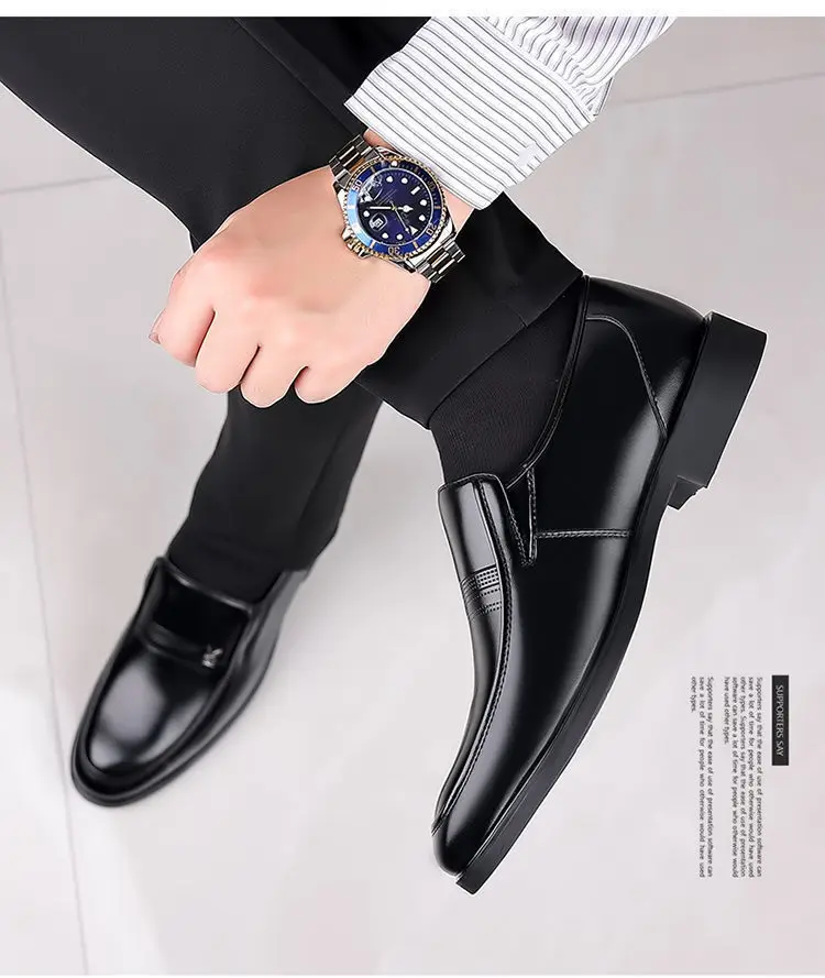 2026 Herren Casual Kunstleder Slipper mit Weicher Sohle, Business Casual Bequeme Büroschuhe, Gehschuhe – Detail 18