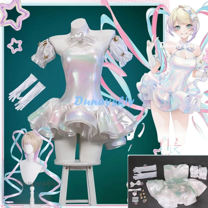 

Костюм для косплея Game NEEDY GIRL & OVERDOSE KAngel: фантазийное платье Лолиты на годовщину, лазерные юбки, парик с лентами, комплект для выступлений