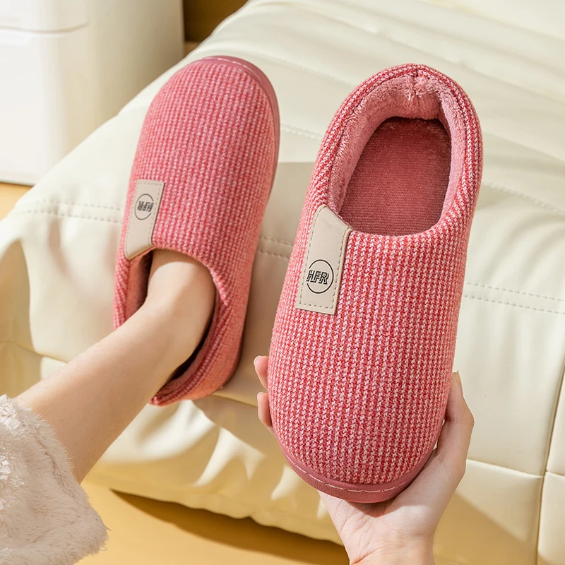 2023 Winter Warm Shoes Woman Men Indoor Slippers Soft Plush Lovers Home Floor Slipper Anti-slip Ladies Bedroom Slides SH08212