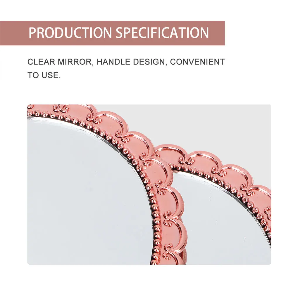 

2 Pcs Makeup Accessories Vintage Travel Retro Handle Vanity Handheld