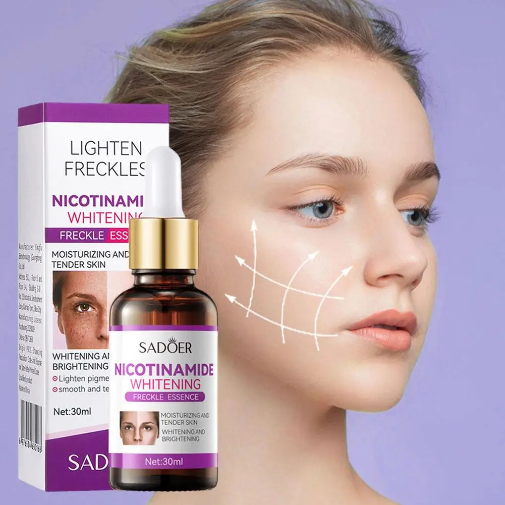 Nicotinamida blanqueadora para pecas, elimina manchas oscuras, esencia blanqueadora para ácido hialurónico, Colágeno, cuidado de la piel Facial