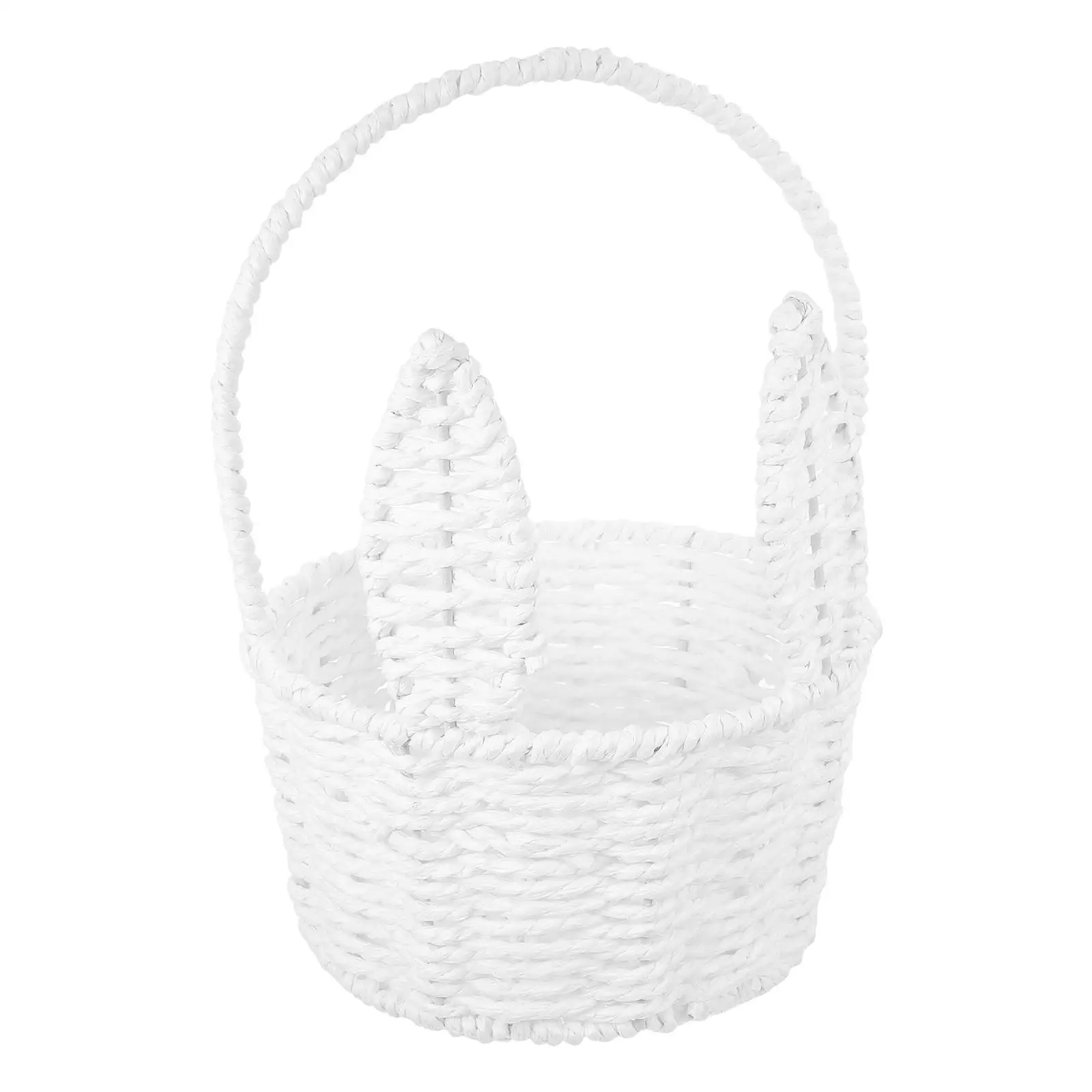Ears Flower Basket Mini Woven Easter Storage Decorative Paper Rope Handmade Practical Aesthetics Small