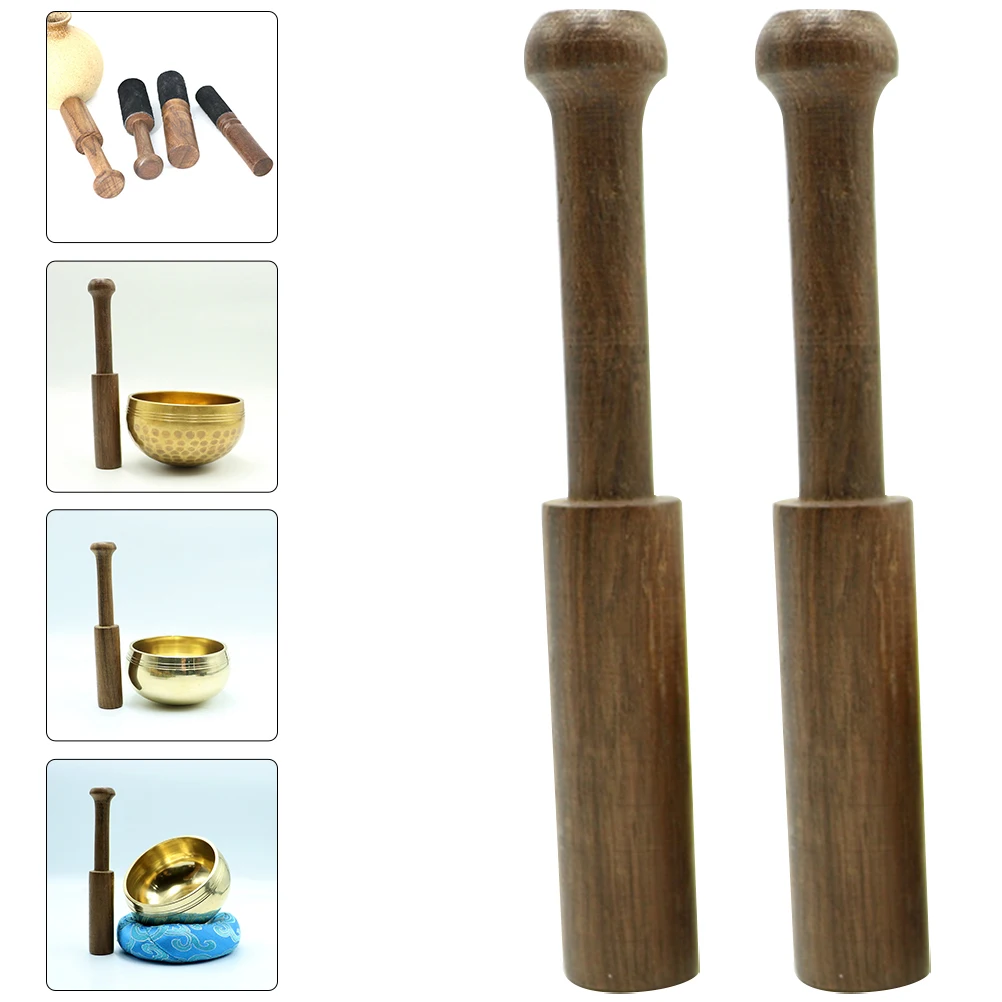 2pcs Wooden Singing Mallet Sound Accessory Chanting Bowl Stick Buddha Sound Bowl Striker Nepalese Wooden Stick Instrument Part