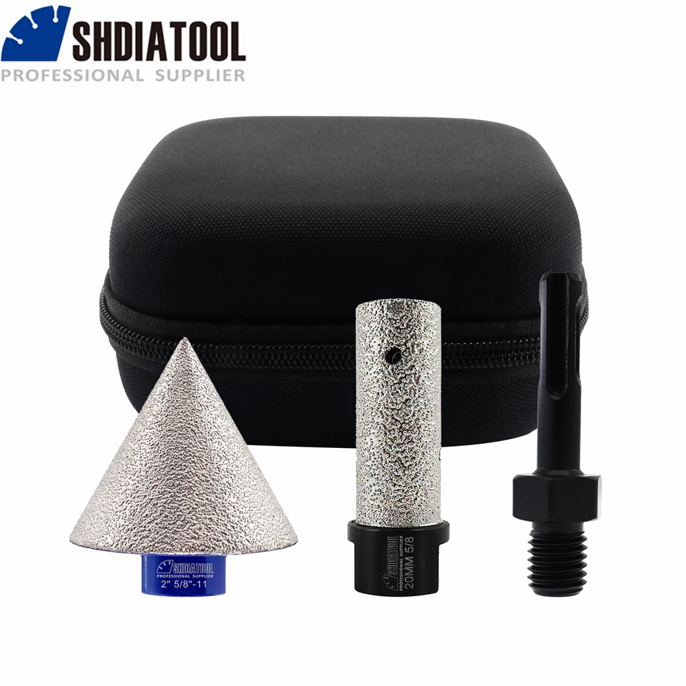 

SHDIATOOL 5/8"-11 20/50mm Diamond Tile Hole Saw Finger Chamfer Opener Porcelain Grinder Drill Granite Marble Ceramic Oxford