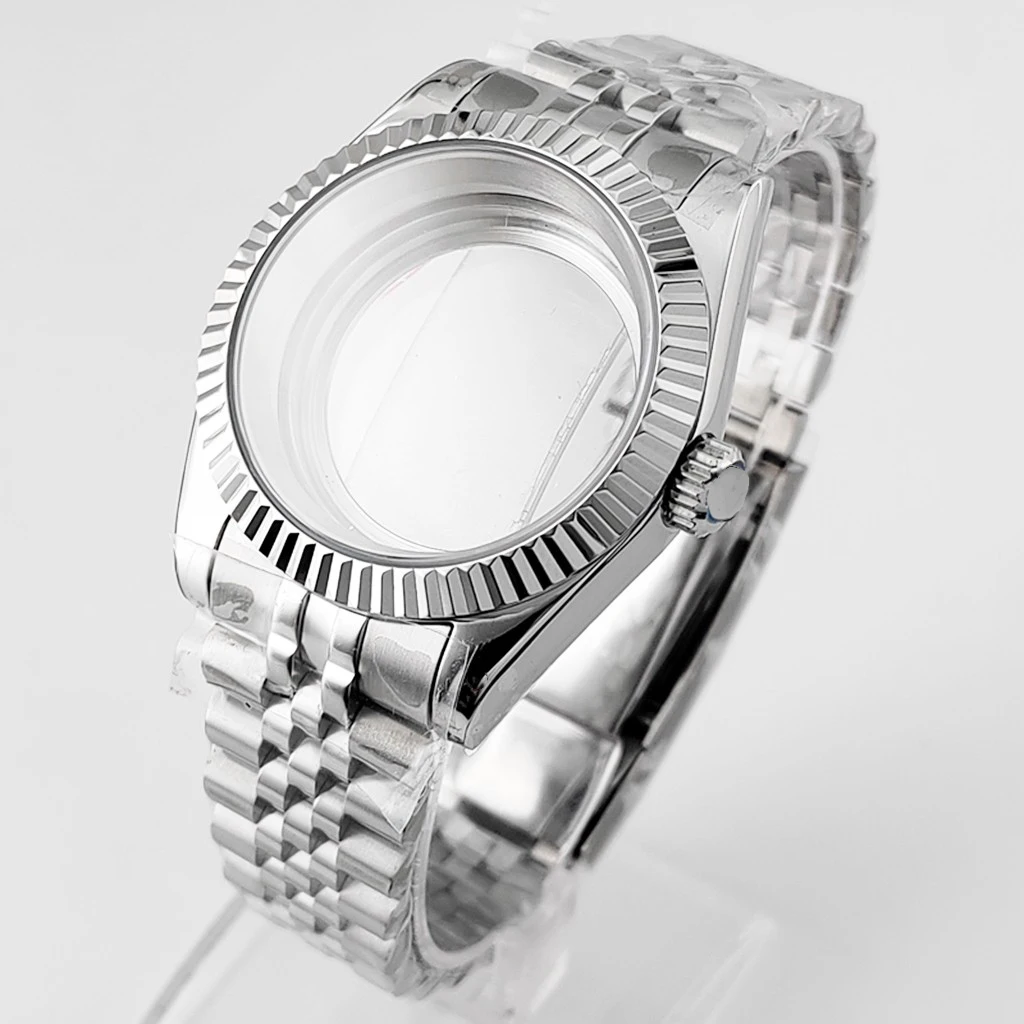 39mm 36mm Watch Case Stainless Steel Sapphire Glass For NH35 NH36 ETA2824 PT5000 ST2130 Movement Accessory Part image 2