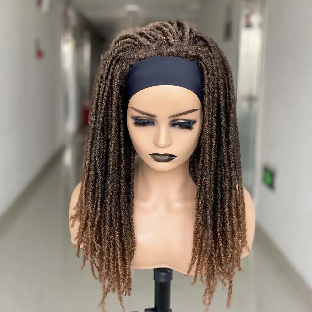 

Headband Dreadlock Synthetic soft Straight faux locs Wigs Braiding Crochet Twist Hair Cosplay Wigs For Black Women/Men