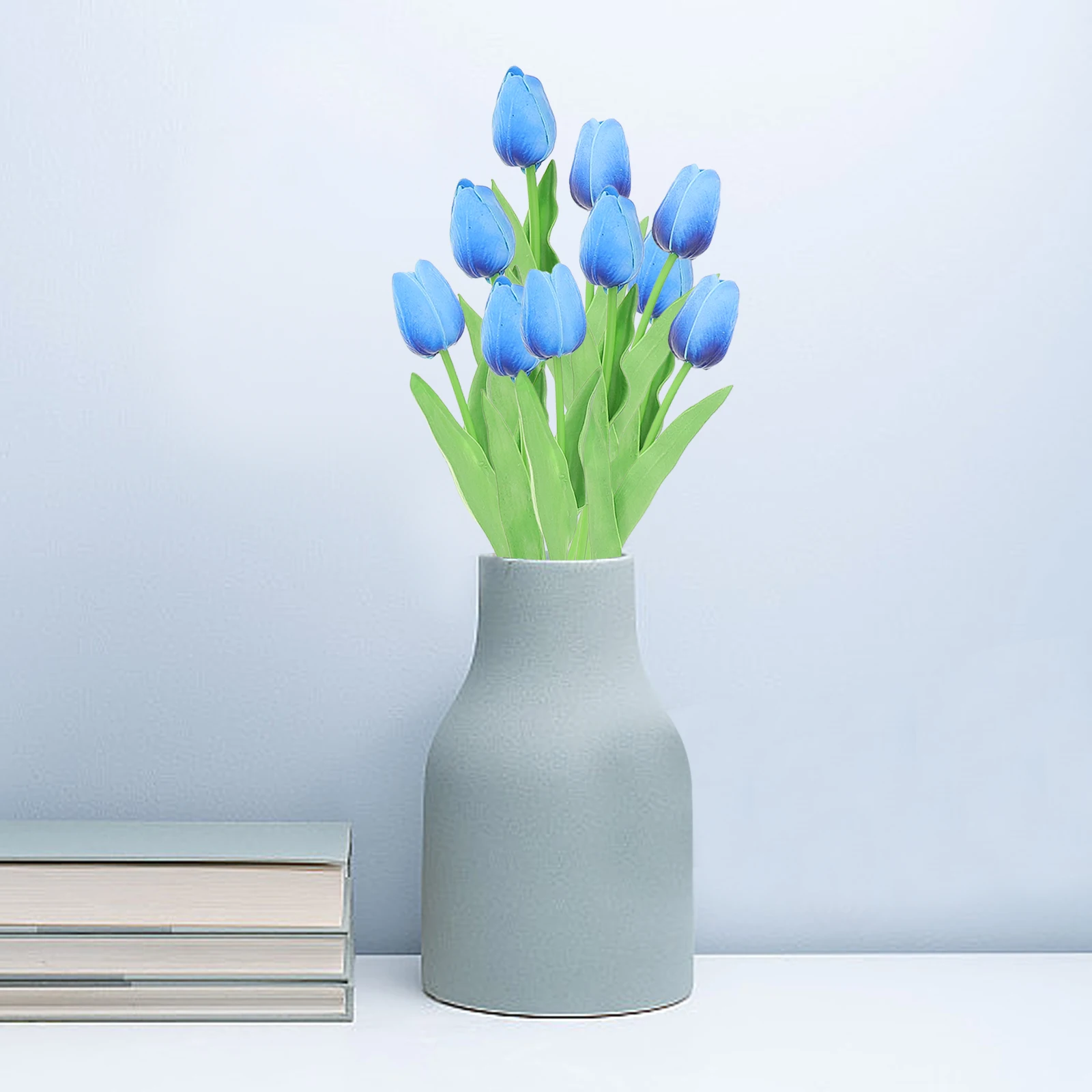 

10pcs Artificial Tulips Realistic Pu Fake Tulip Bouquet Outdoor Wedding Home Office Restaurant Decoration Bouquet