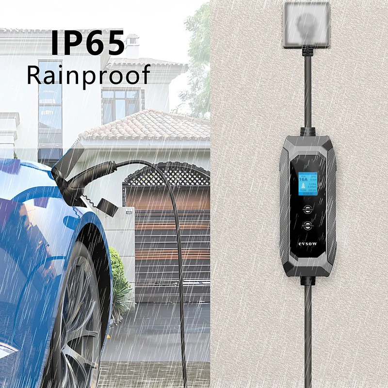 3,5 кВт Type2 EV Зарядное устройство Type1 GBT Портативное зарядное устройство для электромобиля 16A 1P Регулируемый ток и комплект времени зарядки для Tesla для автомобиля BYD
