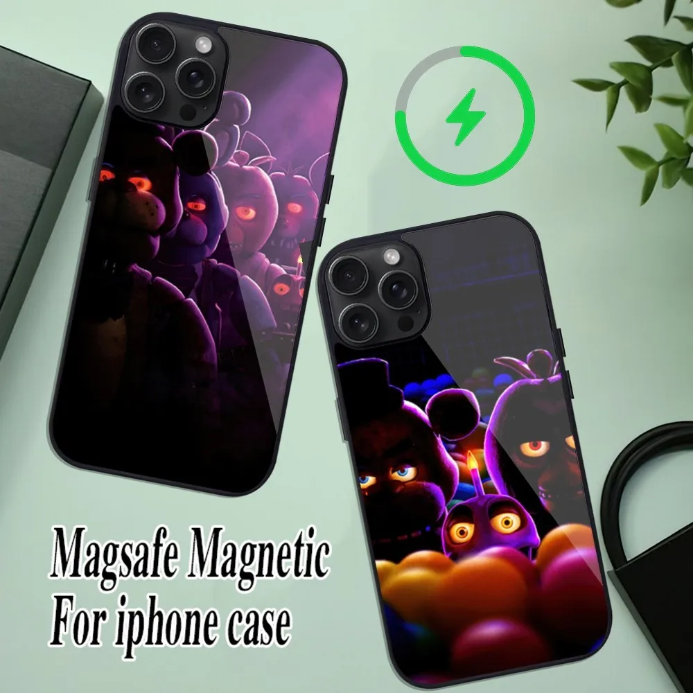 Five-Nights-At-Freddys Phone Case For iPhone 11 Mini 12 13 Max 14 Plus 15 Pro Magesafe Magnetic Shell