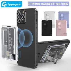 Grippopso Magnetic Wallet Universal Phone Card Holder Wallet Case for iPhone 16 15 14 Pro Max 14 13 with Grip Card Holder
