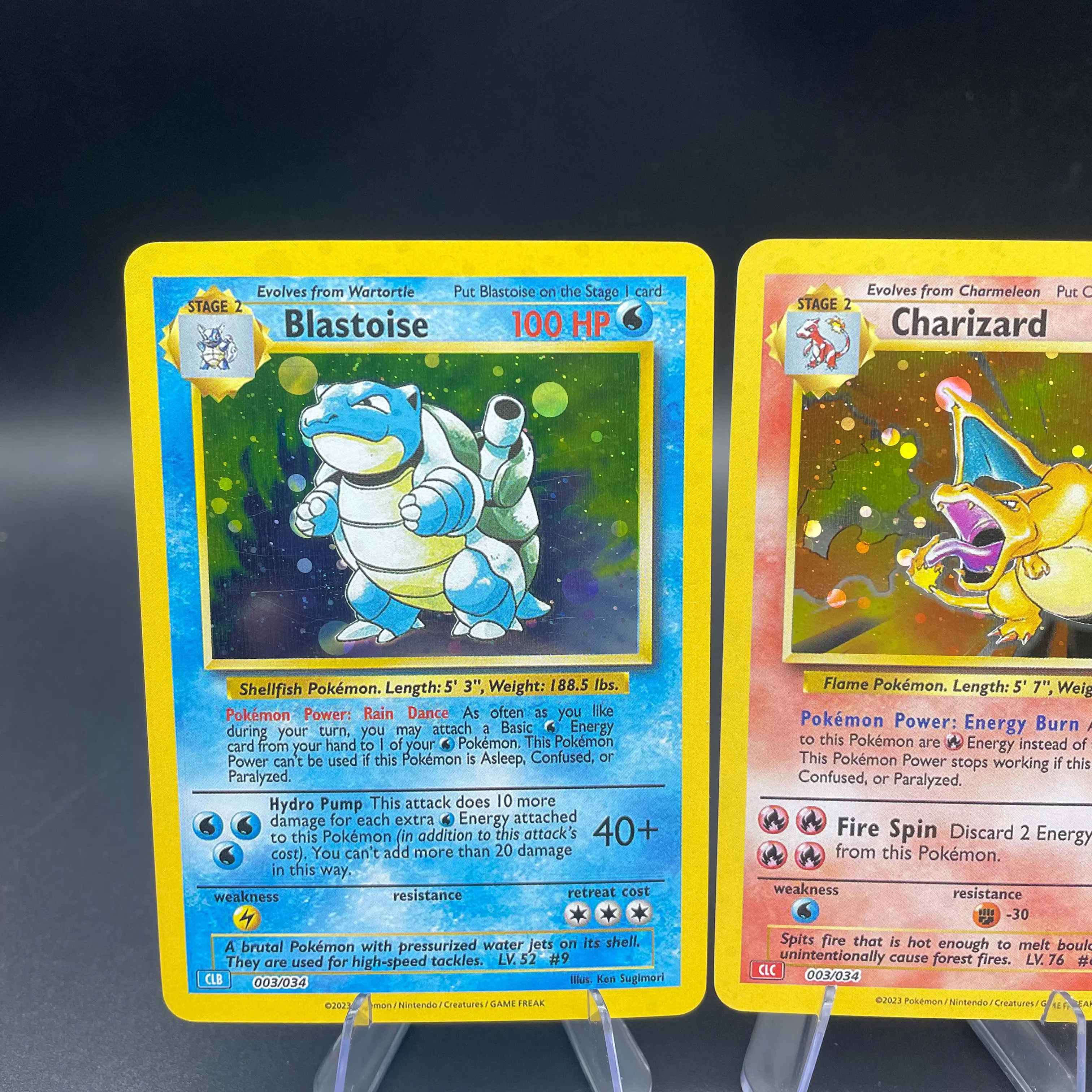 3pcs/set Anime PTCG DIY Self-made Kanto Starters Blastoise Charizard Venusaur English Version Game Collection Card Birthday Gift - view 3