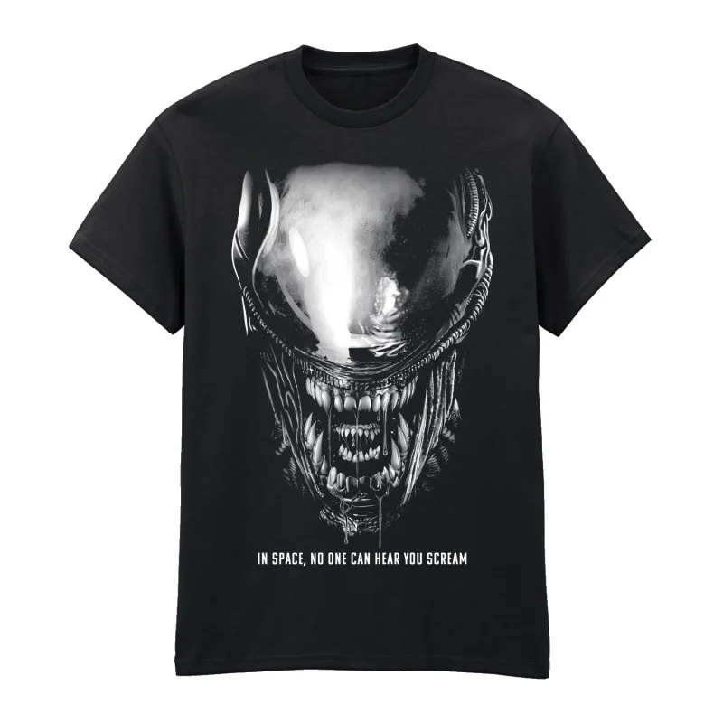 

0410 Sci-Fic Alien Gift T-Shirt Weyland Horror movie Xenomorp 100% cotton Short Sleeve Graphic clothes All size tops S-6XL