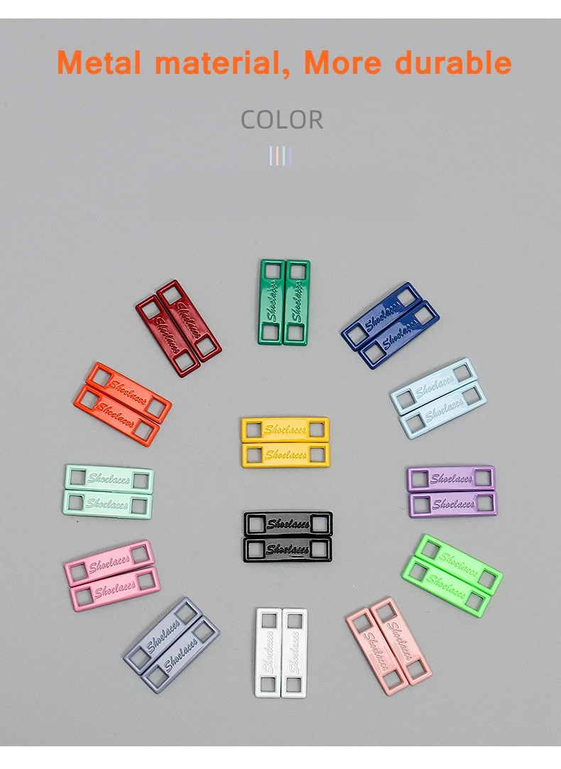 1 Pair Sneaker Shoelaces Buckle Charm Shoes Decorations Metal Kits Buckle Shoelace Charms Personalize Shoe Accessories New