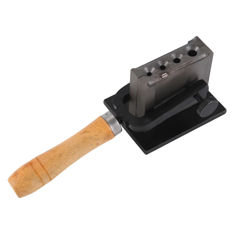 

-A96P Gold/Silver/Metal Eu Molding Groove Ingot Mould Jewelry Tools Size Adjustable Jewelry Tools Oil Groove Chisel Wooden Handl