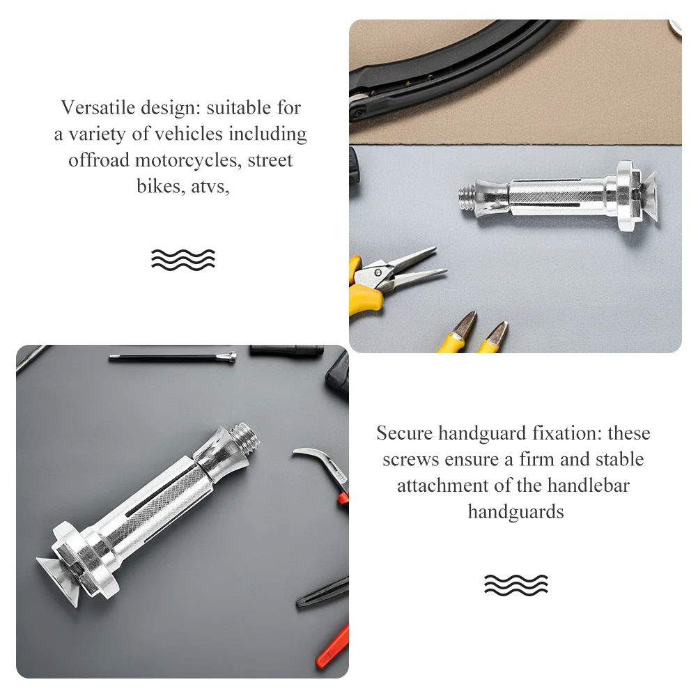 2 pcs Screws Aluminum Handguard Mounting Parts Easy Installation Off-Road Motorcycle Handlebar Retrofit Components Handguard